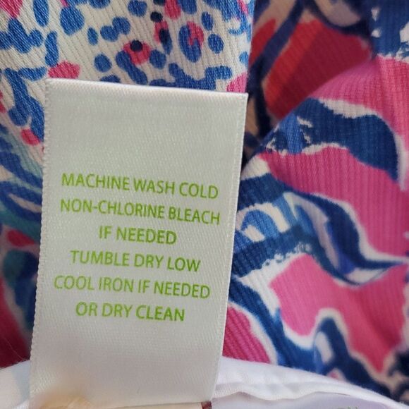 LILLY PULITZER SAMBA THE CHIPPER SHORT BERMUDA WOMEN PINK BLUE COTTONSIZE 10 - Picture 8 of 9